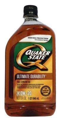 Quaker State Ultimate Durability SAE 0W-20 Full Synthetic Motor Oil